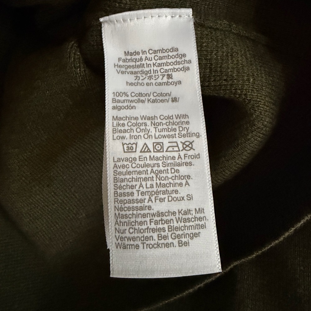NWT Olive 100% Cotton Polo Cardigan - Picture 5 of 6
